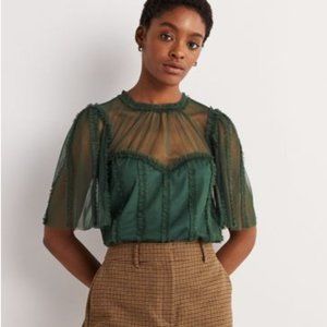 Boden Sweetheart Tulle Party Top